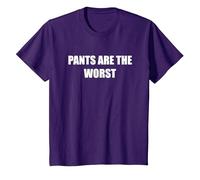 Pants are The Worst T-Shirt, Kids, Purple, 10 Years