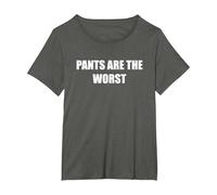 Pants are The Worst T-Shirt, Women's Plus, Asphalt, 2X
