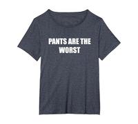 Pants are The Worst T-Shirt, Women's Plus, Heather Blue, 2X