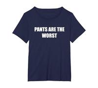 Pants are The Worst T-Shirt, Women's Plus, Navy, 1X