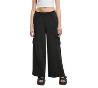 Pants cargo high waist wide leg Urban Classics Terry Noir M