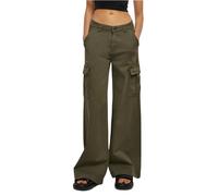 Pants cargo large high waist Urban Classics Vert 29