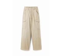 Pants cargo woman Desigual Sedal Beige 38