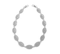Pants Chain Jeans Chain Round Disk Waist Zinc Alloy Beads Punk Belt Hip Hop Pants(Silver 01)