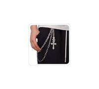 Pants Chain Wallet Chain Punk Chain Hip Hop Butterfly Lock Charm Jeans Chains Rock Chains for Women Men Hipster Women Fashion Trendy Waist Pants Chain Jewelry Clothing Accessories, 60cm, Crystal