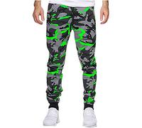 Pants for Men Work Joggers Trousers Men Camouflage Tracksuit Bottoms Jogging Bottoms Leisure Trousers Sports Trousers Jogger Streetwear with Cotton Fabric Holiday Clothing for Men UK Green L