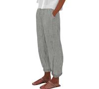 Pants for Women Sale Casual Elastic Waist Trousers Vintage Trendy Stripe Printing Lounge Pants Lightweight Loose Fit Ladies Summer Trousers with Pockets