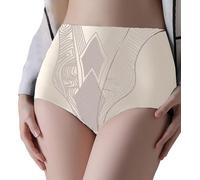 Pants For Women - Women's High Waist Liquid Ice Silk Belly Compression Panties featuring Seamless Breathable with Control Hip Lift Crotch and Powerful Shaping Support All Day Wear