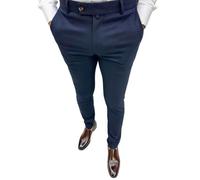 Pants Men Solid Color Business Pant Men's Tailored Formal Trousers Pants Men Professional Office Trousers With Slim Fit Design Corporate Meetings Client Presentations And Executive Work Environments