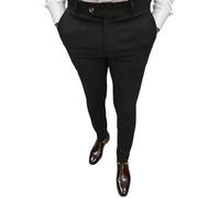 Pants Men Solid Color Business Pant Men's Tailored Formal Trousers Pants Men Professional Office Trousers With Slim Fit Design Corporate Meetings Client Presentations And Executive Work Environments