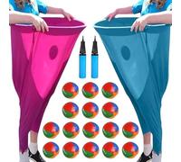 Pants Yard Game, Giant Outdoor Game for Adults and Kids with Bouncy Balls, Funny Family Party Yard Games for Field Day, BBQs, and Reunions(Red+Blue)