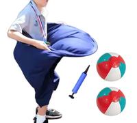 Pants Yard Game Set Funny Giant Stretchy Granny Pants with 5 Bouncy Balls and 1 Air Pump Freaky Party Games Pants Outdoor Games for Adults, Families & Group Events