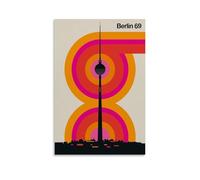 PANTTING Bauhaus Abstract Geometry Berlin Posters Aesthetic Canvas Wall Art Print Home Decor for Bedroom Living Room20x30inch(50x75cm) Unframe-style