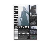 PANTTING Final Fantasy Sephiroth Posters Aesthetic Canvas Wall Art Print Home Decor for Bedroom Living Room12x18inch(30x45cm) Unframe-style