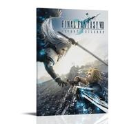 PANTTING Final Fantasy Vii Advent Children Posters Aesthetic Canvas Wall Art Print Home Decor for Bedroom Living Room12x18inch(30x45cm) Frame-style