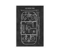 PANTTING Ice Ice Hockey Rink Posters Aesthetic Canvas Wall Art Print Home Decor for Bedroom Living Room08x12inch(20x30cm) Unframe-style