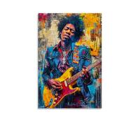 PANTTING Jimi Poster Hendrix Posters Aesthetic Canvas Wall Art Print Home Decor for Bedroom Living Room08x12inch(20x30cm) Unframe-style