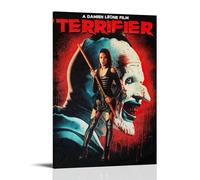 PANTTING Terrifier Horror Movies Posters Aesthetic Canvas Wall Art Print Home Decor for Bedroom Living Room08x12inch(20x30cm) Frame-style