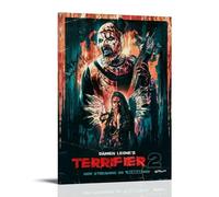 PANTTING Terrifier Horror Movies Posters Aesthetic Canvas Wall Art Print Home Decor for Bedroom Living Room08x12inch(20x30cm) Frame-style
