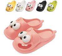 Pantuflas Con Boca, Big Eyes Dog Pillow Slipper for Women Men, Cartoon 3D Cloud Slippers with Non-Slip Thick Sole for Summer Winter (b,6)