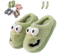 Pantuflas Con Boca, Big Eyes Dog Pillow Slipper for Women Men, Cartoon 3D Cloud Slippers with Non-Slip Thick Sole for Summer Winter (f,3)