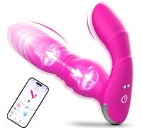 Vooloka Remote Control Vibrator Adult Sex Toys, 9x9 Modes Vibrating Thrusting Vibrators with Phone APP Adult Toys, Sex Toys4couples Men & Women Sex Toy G Spot Wearable Vibrater Sexy Toys Dildo Pink