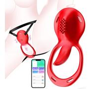 Panty Wearable Vibrator Couples Toys, Long-Distance App Control, Waterproof and Soft, Enhances Pleasure, Suitable for Everyday Use and Date Nights (Red, Set)