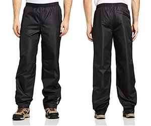 Pantz Men's Rain Waterproof Over Trousers - Black, XXL