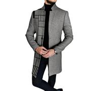 PANVER Men Long Sleeve Jacket Men Modern Urban Trend Vintage Jacket Men Medium Length Fashion Casual Outdoor Jacket Men Warm Cold Prevent Transition Jacket DD-13 L
