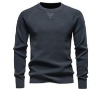 PANVER Men's Knitted Sweater Half Zipper Casual Comfortable Warm Long Sleeves Pullover Temperament Fashion Solid Color Knitwear M-Dark Grey M