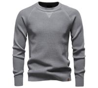 PANVER Men's Knitted Sweater Half Zipper Casual Comfortable Warm Long Sleeves Pullover Temperament Fashion Solid Color Knitwear P-Light Grey L