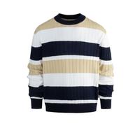 PANVER Men's Knitted Sweater Temperament Fashion Solid Color Knitwear Casual Comfortable Warm Long Sleeves Pullover I-Khaki L