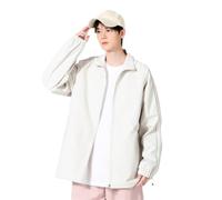 PANVER Men'S Long-Sleeve Jacket Classic Fashion Casual Outdoorjacket Lightweight Trend Color Matching Transitional Jackets E-White M