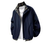 PANVER Men'S Long-Sleeve Jacket Regular Fit Personality Trend Transitional Jackets Classic Fashion Casual Outdoorjacket C-Navy XL