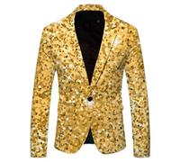 PANVER Men'S Long-Sleeve Suit 3D Digital Printing Blazer Banquet Prom Retro Trend Transitional Jacket AA-03 S