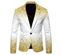 PANVER Men'S Long-Sleeve Suit 3D Digital Printing Blazer Banquet Prom Retro Trend Transitional Jacket AA-08 M