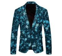 PANVER Men'S Long-Sleeve Suit 3D Digital Printing Transitional Jacket Banquet Prom Retro Trend Blazer AA-13 3XL