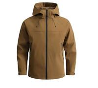 PANVER Men'S Softshell Jacket Warm Waterproof Breathable Hoodie Jackets Hiking Mountaineering Camping Outdoorjacket C-Coffee S