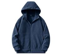 PANVER Men'S Sweatshirt Kangaroo Pocket Classic Trend Printing Long-Sleeved Sweatshirts Lightweight Fashion Sport Casual Hooded Pullover G-Dark Blue L