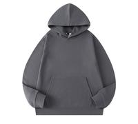 PANVER Men'S Sweatshirt Lightweight Fashion Sport Casual Hooded Pullover Classic Kangaroo Pocket Solid Color Long-Sleeved Sweatshirts B-Dark Grey XXL