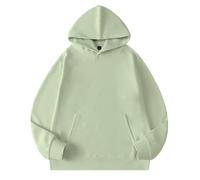 PANVER Men'S Sweatshirt Lightweight Fashion Sport Casual Hooded Pullover Classic Kangaroo Pocket Solid Color Long-Sleeved Sweatshirts E-Bean Green XXL
