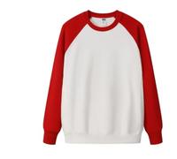 PANVER Men'S Sweatshirt Regular Fit Casual Color Matching Round Neck Pullover Youth Personality Trend Long-Sleeved Sweatshirts C-Red XL