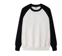 PANVER Men'S Sweatshirt Regular Fit Casual Color Matching Round Neck Pullover Youth Personality Trend Long-Sleeved Sweatshirts E-Black L