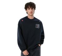 PANVER Men'S Sweatshirt Youth Personality Trend Long-Sleeved Sweatshirts Regular Fit Casual Fashion Solid Color Pullover G-Navy L