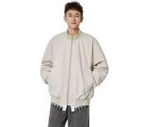 PANVER Men'S Transitional Jacket Regular Fit Solid Color Lapels Long-Sleeve Jackets Classic Fashion Casual Outdoorjacket J-Khaki L