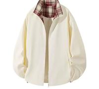 PANVER Men'S Transitional Jacket Regular Fit Solid Color Warm Long-Sleeve Jackets Classic Fashion Casual Outdoorjacket D-Khaki 4XL