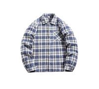 PANVER Men'S Transitional Jacket Regular Fit Stand-Up Collar With Pockets Solid Color Long-Sleeve Jackets Classic Fashion Casual Outdoorjacket H-Dark Blue L