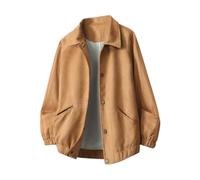 PANVER Men'S Transitional Jacket Regular Fit With Pockets Solid Color Long-Sleeve Jackets Classic Fashion Casual Outdoorjacket B-Coffee XL