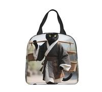 panverix Cat Go To Market Lunch Bag Small Reusable Lunch Box Cooler Tote Bags For Women Men