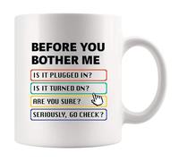 Panvola Before You Bother Me Computer Coffee Mug 11oz White